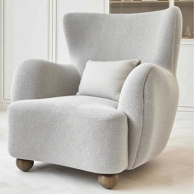 Addison Grey Boucle Textured Armchair Furniture 