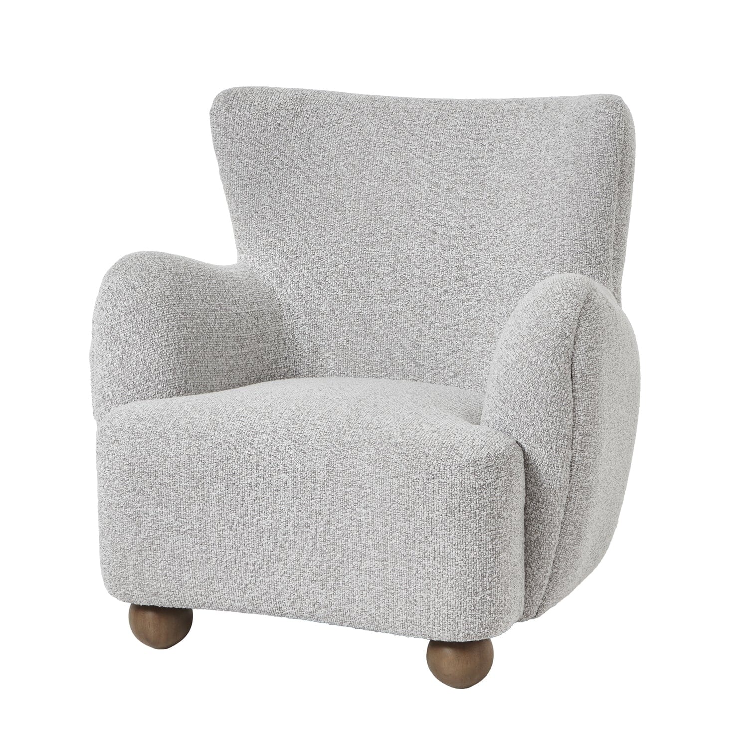 Addison Grey Boucle Textured Armchair Furniture 