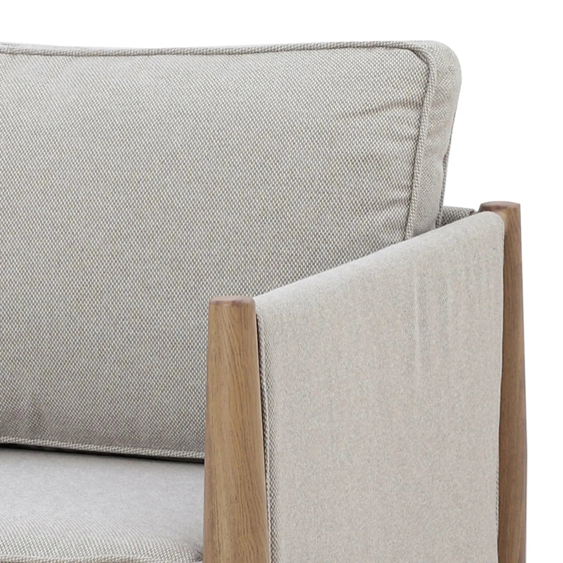 Adria Almond Upholstered Outdoor Lounge Set- Seats 5 Outdoor 