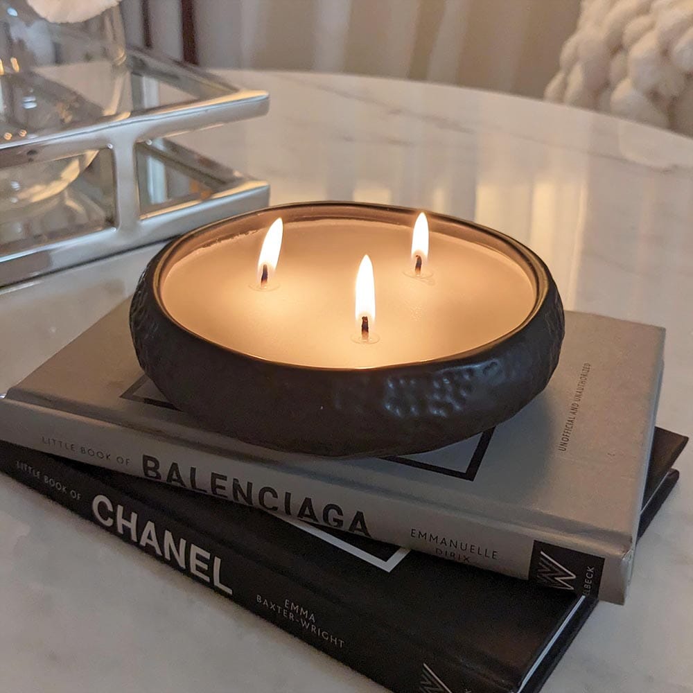 Aeolian Black 3 Wick Scented Candle Fragrance 