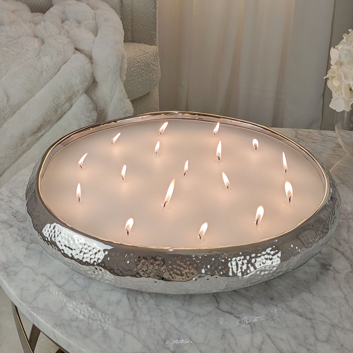 Aeolian XL Silver 17 Wick Scented Candle Fragrance 