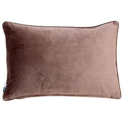 Alayna Truffle Velvet Bolster Cushion - 30x45cm Textiles 