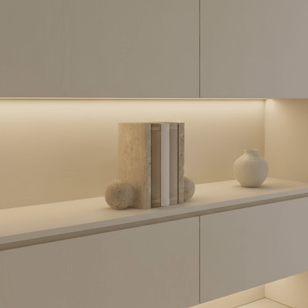 Alba Warm Marble Effect Decorative Bookends Accessories 