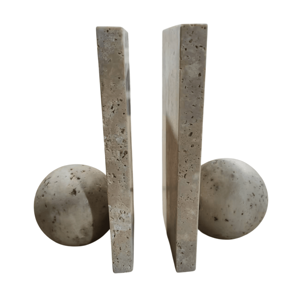 Alba Warm Marble Effect Decorative Bookends Accessories 