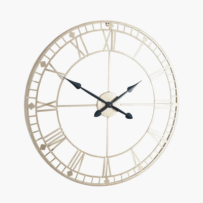 Aldina Large Gold Metal Round Wall Clock Accessories 