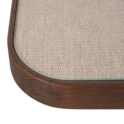 Alexandra Luxury Linen & Dark Brown Oak Coffee Tables - Set of 2 Furniture 