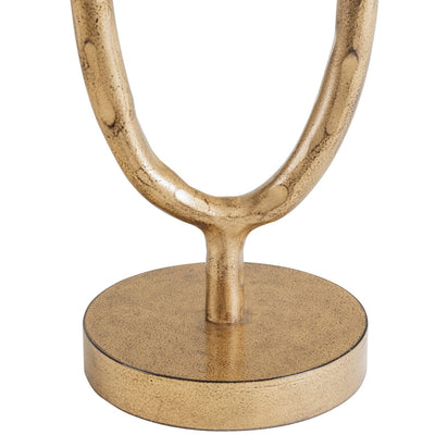 Alfie Gold Table Lamp with Scalloped Linen Shade Lighting 