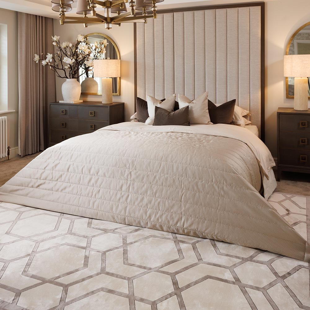 Alie Taupe Luxury Satin & Cotton Fluted Bedspread Bedding 