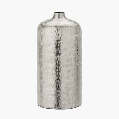 Alina Silver Hammered Metal Decorative Vase Accessories 