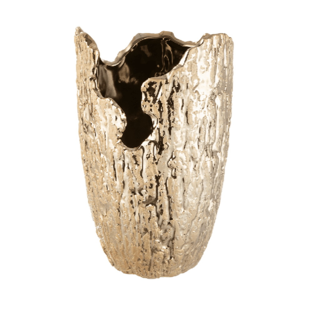 Alira Large Gold Abstract Decorative Vase Accessories 