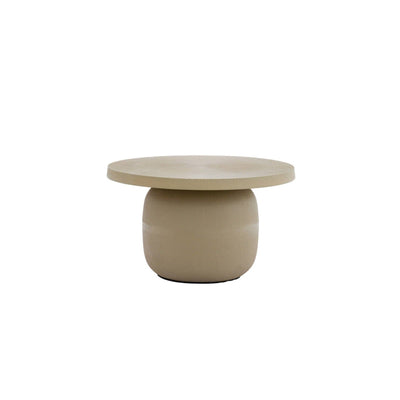 Almundi Matte Beige Round Coffee Table Furniture 