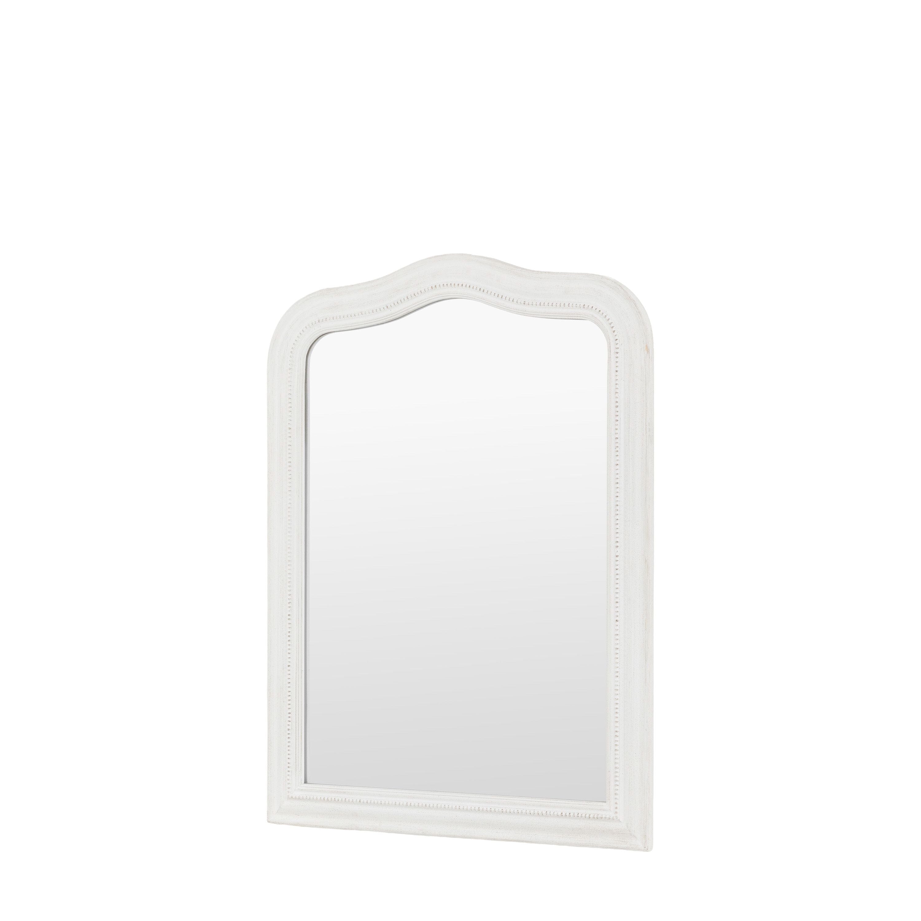 Alpar White Wooden Arch Wall Mirror Accessories 