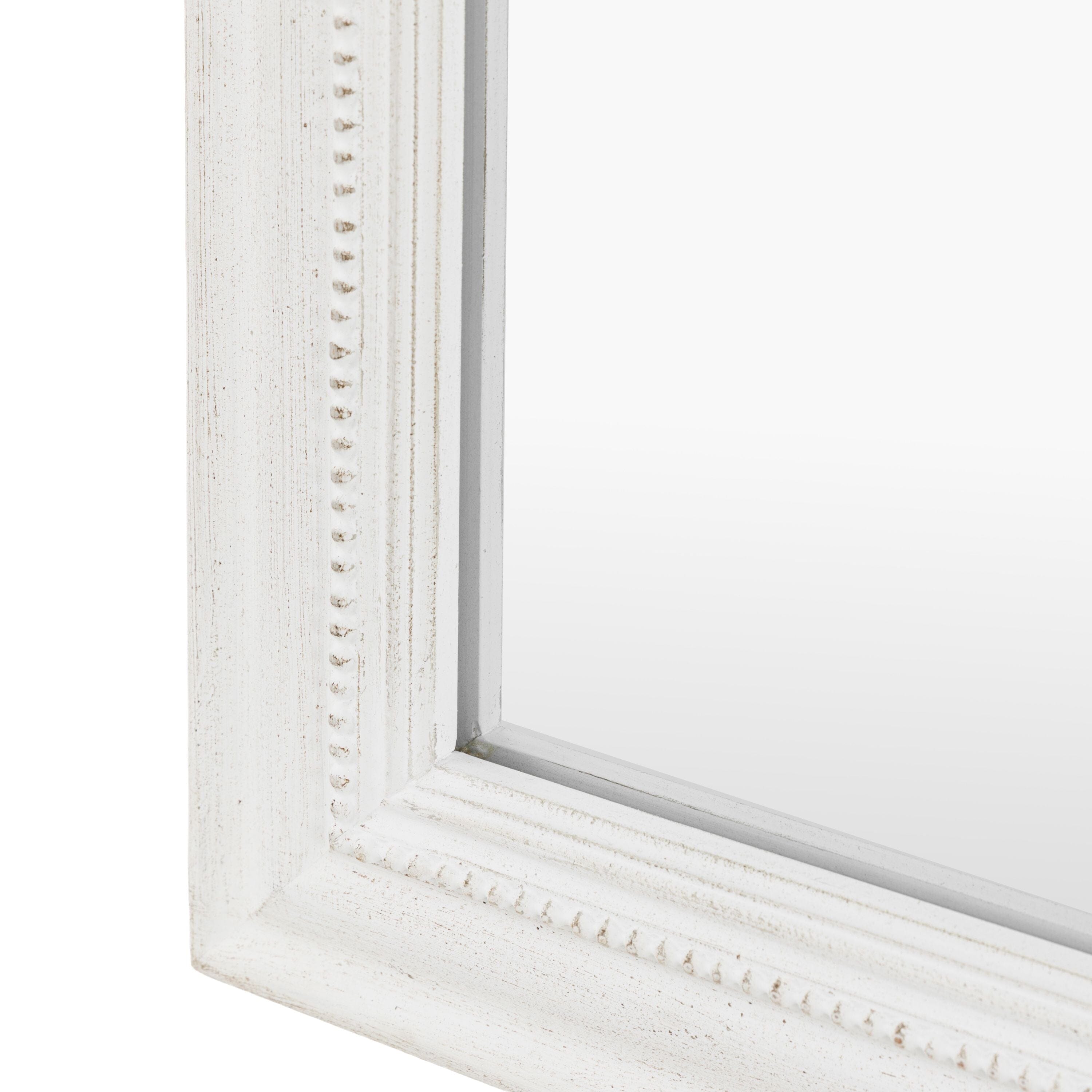 Alpar White Wooden Arch Wall Mirror Accessories 