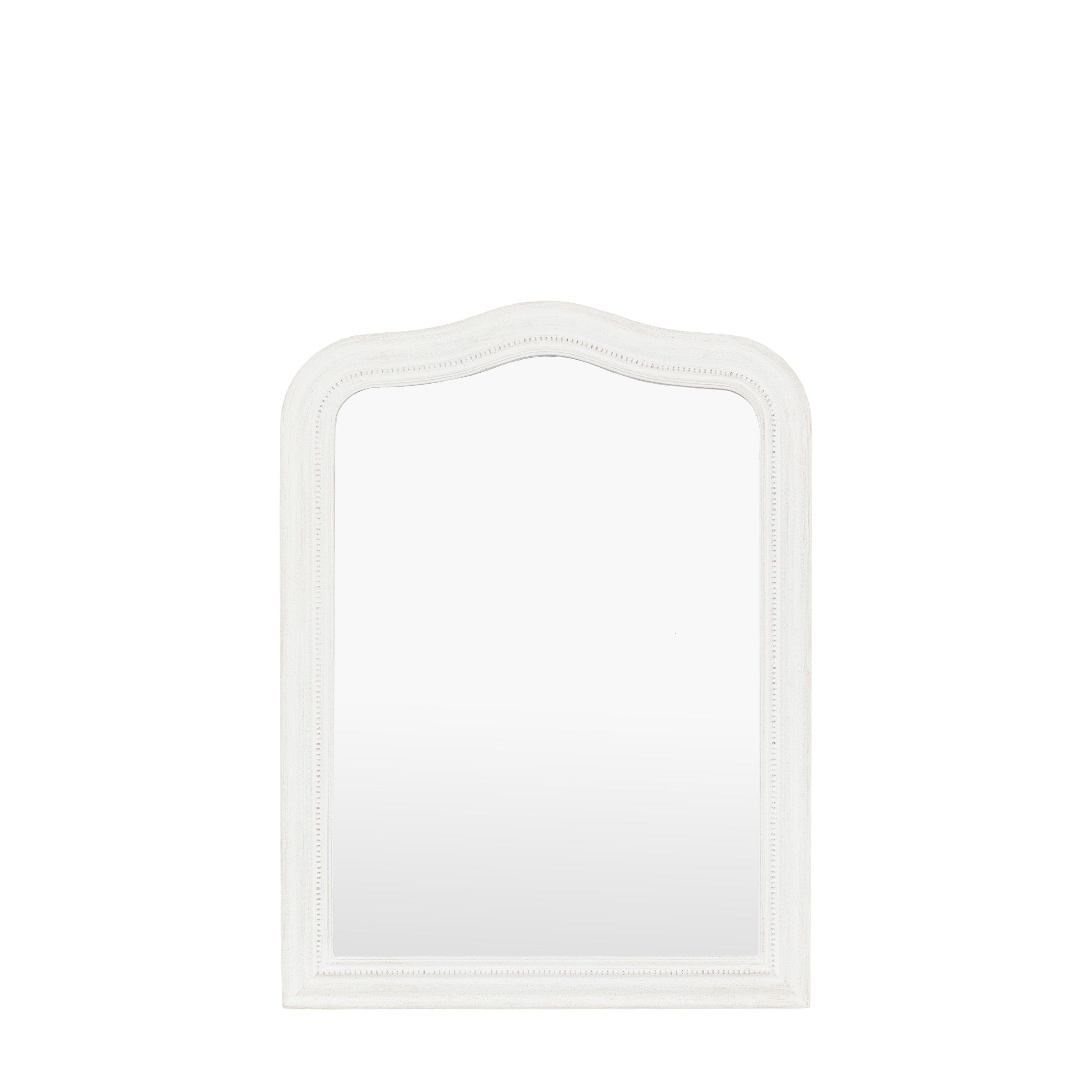 Alpar White Wooden Arch Wall Mirror Accessories 