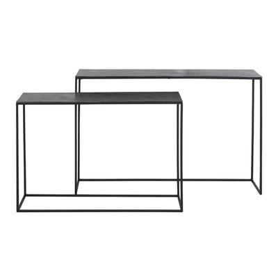 Alta Black Metal Nesting Console Tables - Set of 2 Furniture 