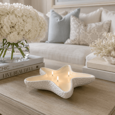 Althea White Starfish 3 Wick Candle Fragrance 