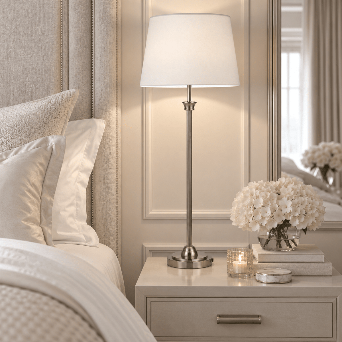 Alto Antique Silver Table Lamp Lighting 