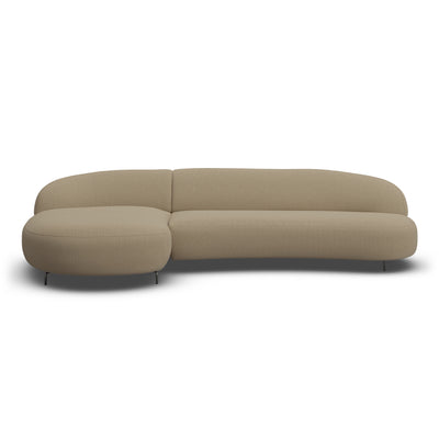 Alva Taupe Curved Left Hand Facing Chaise End Sofa Sofa 