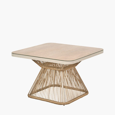 Amalfi Outdoor Cream & Natural Rope Weave Corner Seating Set Outdoor 