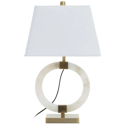 Amaris Marble Circular Lamp with Gold Details Lighting 