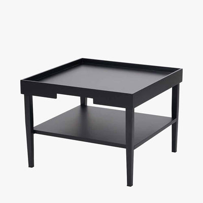 Amiya Black Wood Veneer Square Coffee Table Furniture 