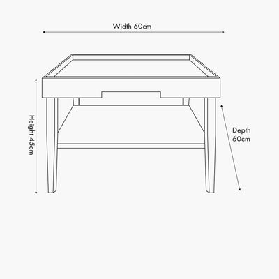Amiya Black Wood Veneer Square Coffee Table Furniture 