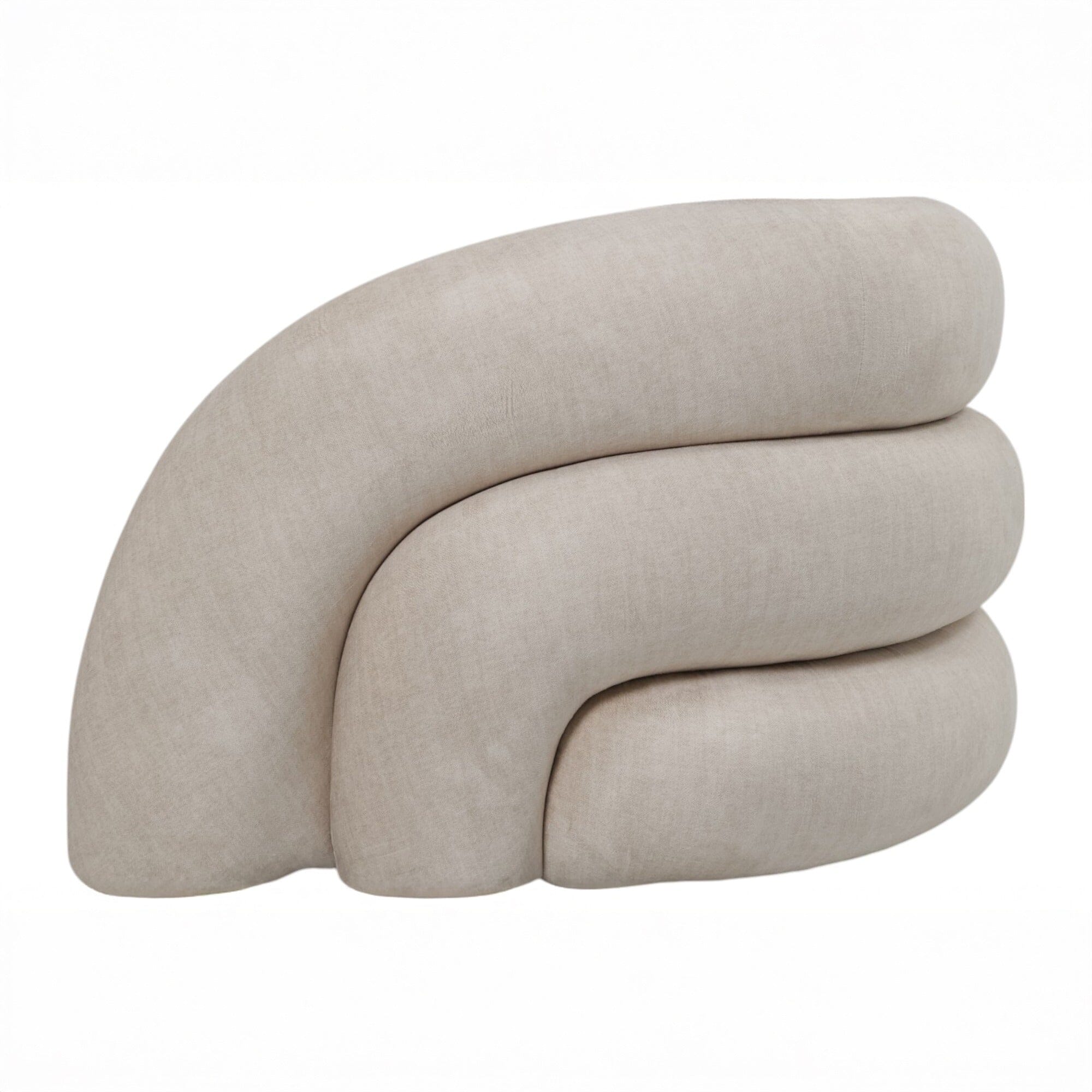 Amreli Curved Cream 2 Seater Sofa Sofa 