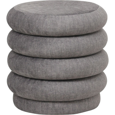 Amreli Curved Grey Upholstered Stool Furniture 