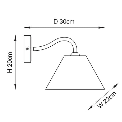 Ana Brushed Brass Wall Light with Linen Shade Lighting 