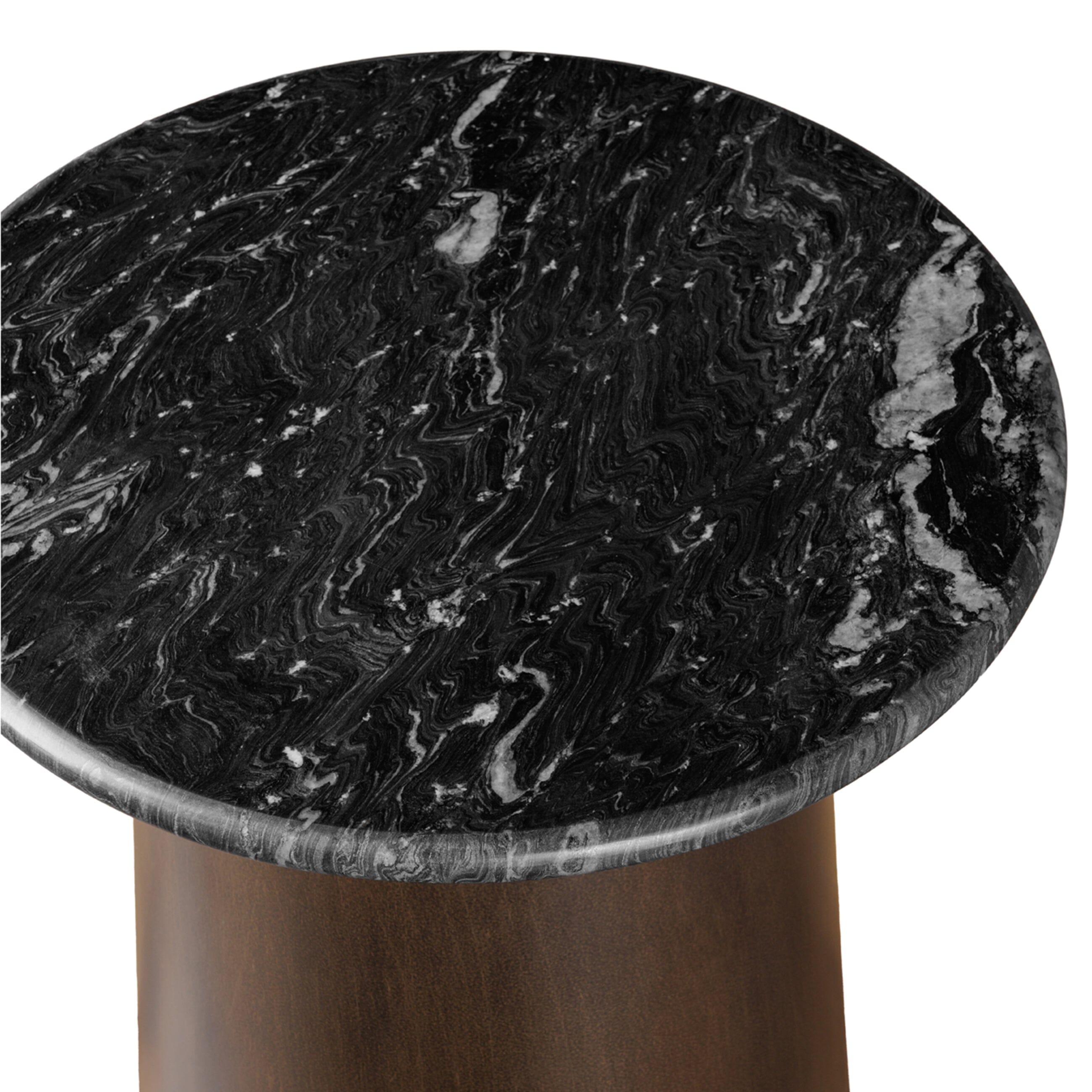 Anderson Bronze Side Table with Black Marble Top Furniture 