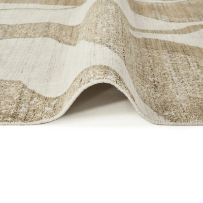 Anya Beige Abstract Wave Rug 