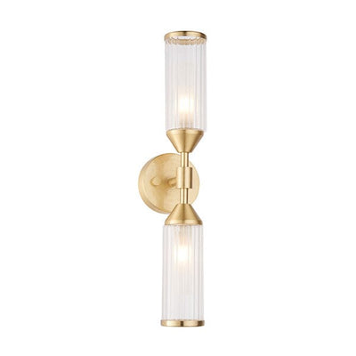 Apollo Gold & Glass Double Wall Light Lighting 