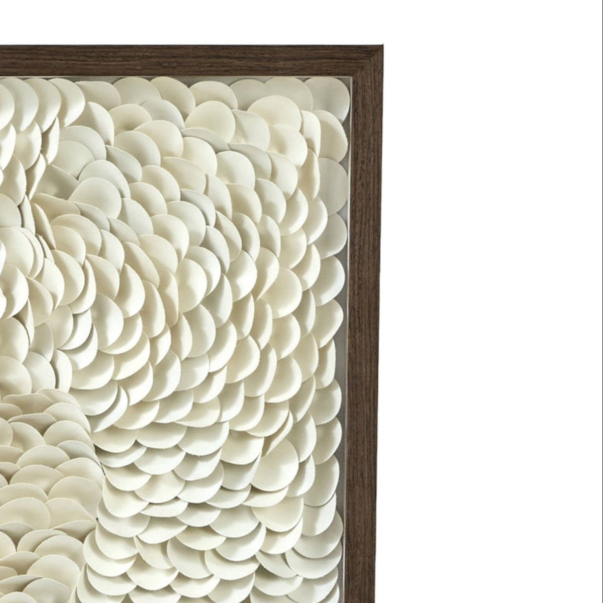 Arden Cream Textured Wall Art with Walnut Frame Accessories 