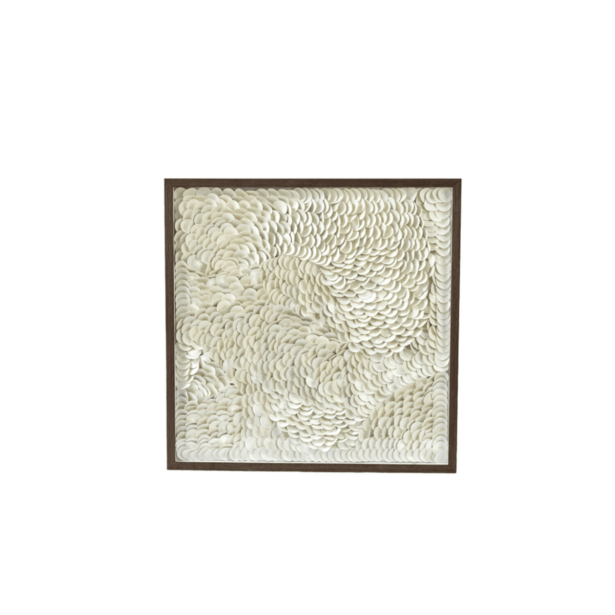 Arden Cream Textured Wall Art with Walnut Frame Accessories 