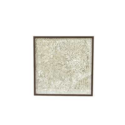 Arden Cream Textured Wall Art with Walnut Frame Accessories 