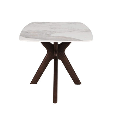 Arden Rectangular Walnut Dining Table with Sintered Stone Top Furniture 