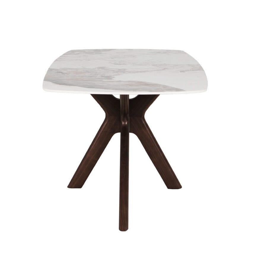 Arden Rectangular Walnut Dining Table with Sintered Stone Top Furniture 