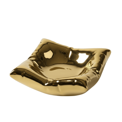 Aria Gold Cushion Decorative Trinket Dish Accessories 