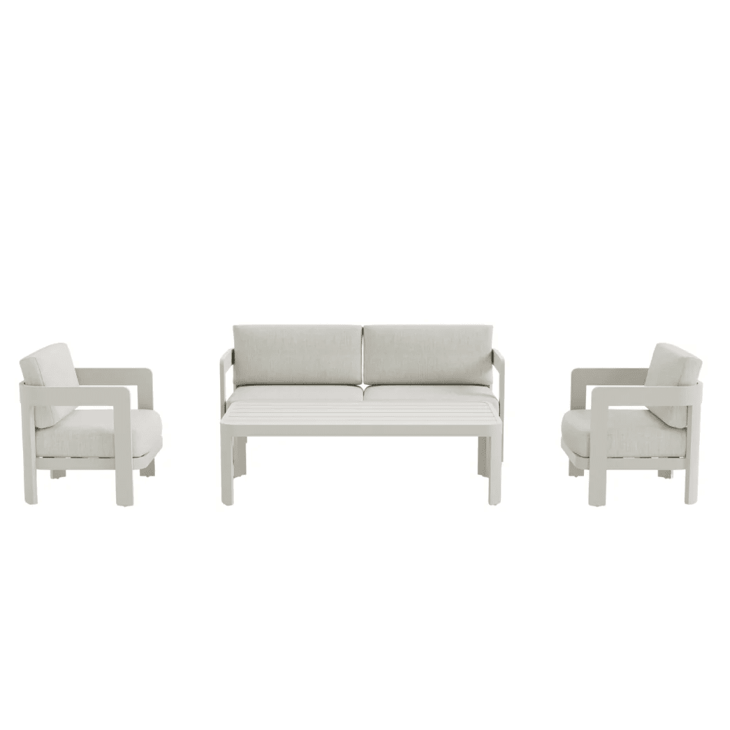 Ariel Cream 4 Seater Outdoor Sofa Set Outdoor 