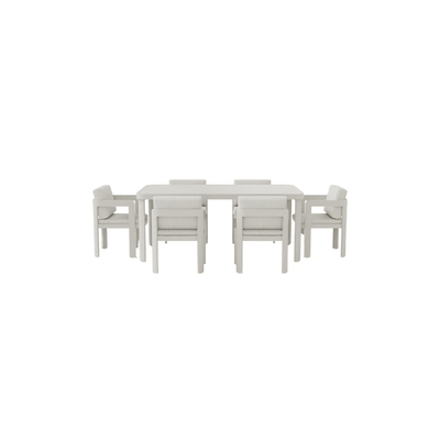 Ariel Cream 6 Seater Outdoor Dining Set Outdoor 