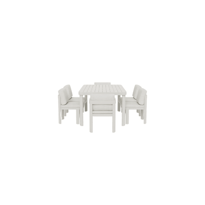 Ariel Cream 6 Seater Outdoor Dining Set Outdoor 