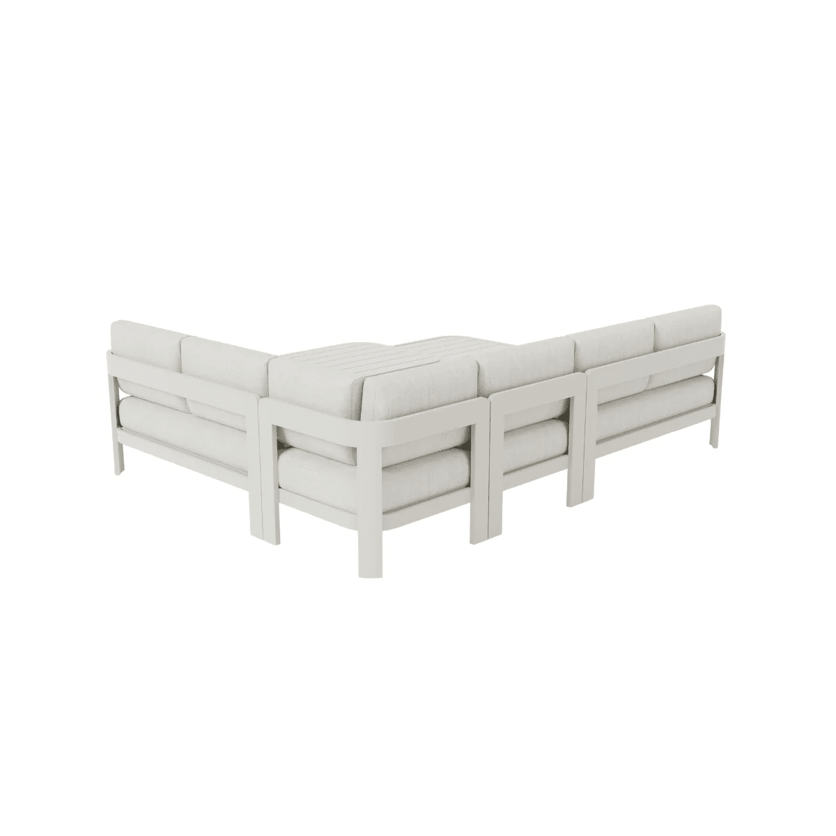 Ariel Cream 8 Seater Outdoor Corner Sofa Set Outdoor 