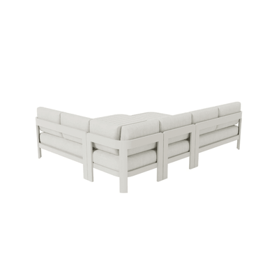 Ariel Cream 8 Seater Outdoor Corner Sofa Set Outdoor 