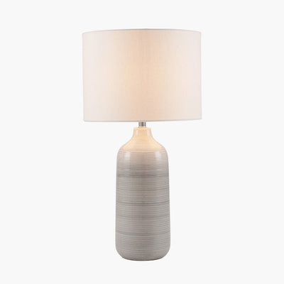 Aries Blue & Grey Ombre Ceramic Table Lamp with Cream Shade Lighting 