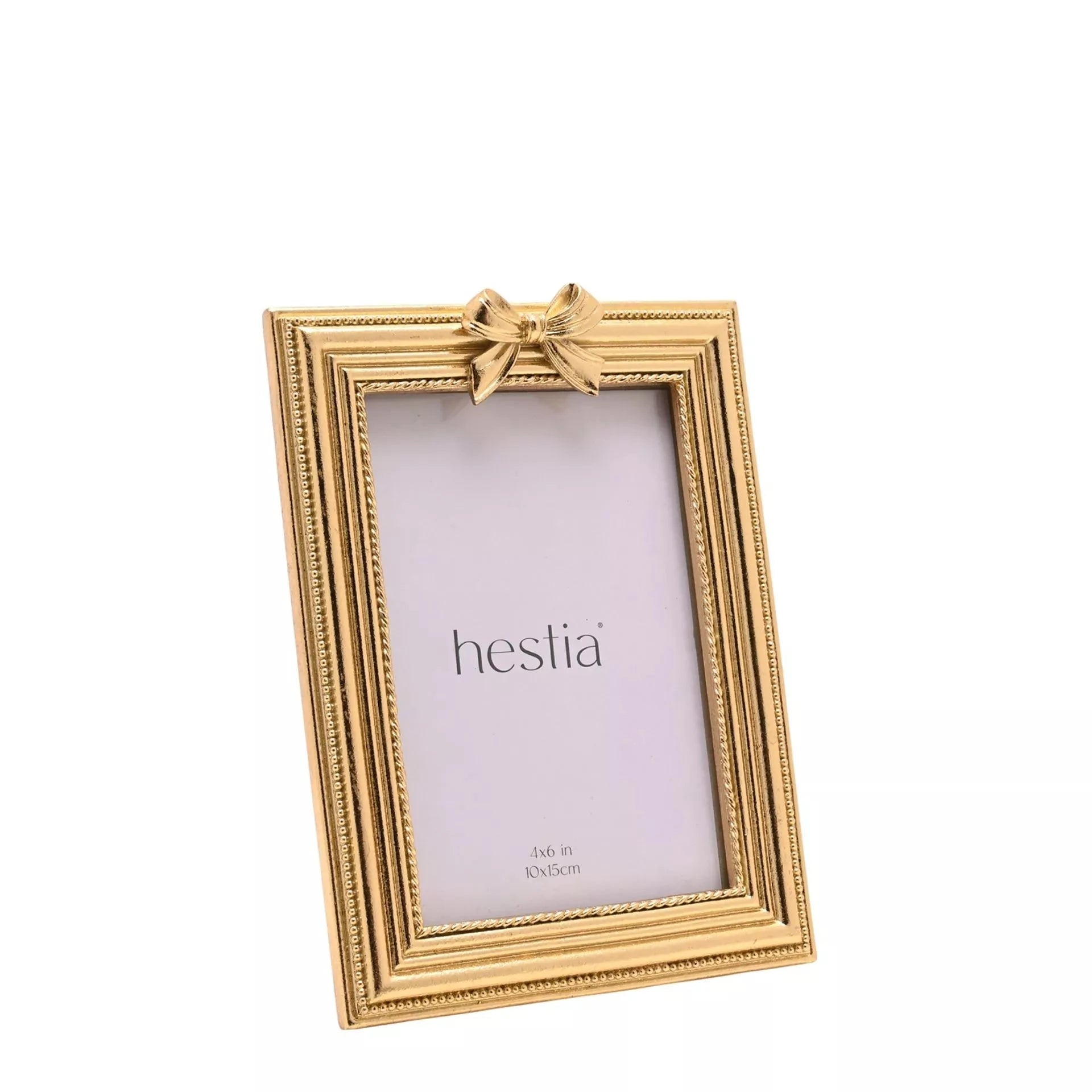 Aris Gold Bow Decorative Photo Frame - 4x6" Accessories 