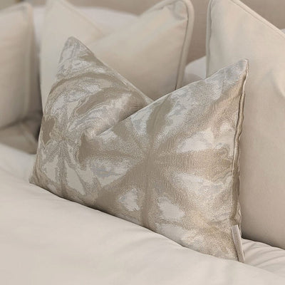 Arizona Cream & Nude Print Bolster Cushion Cover - 35x50cm Textiles 