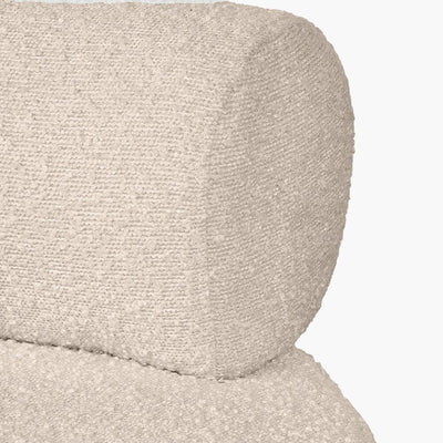 Arles Cream Boucle Round Accent Chair Furniture 
