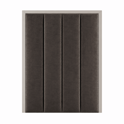 Arlington Headboard Soft Chenille Espresso with Mid-Taupe Frame Beds and Headboards 