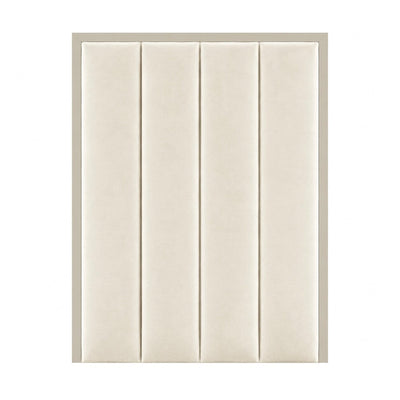 Arlington Soft Chenille Vanilla with Mid-Taupe Frame Beds and Headboards 