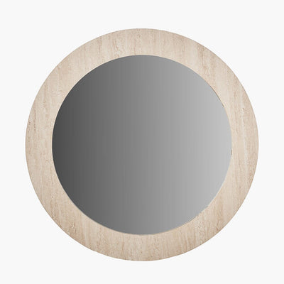 Arnot Travertine Effect Round Mirror Accessories 